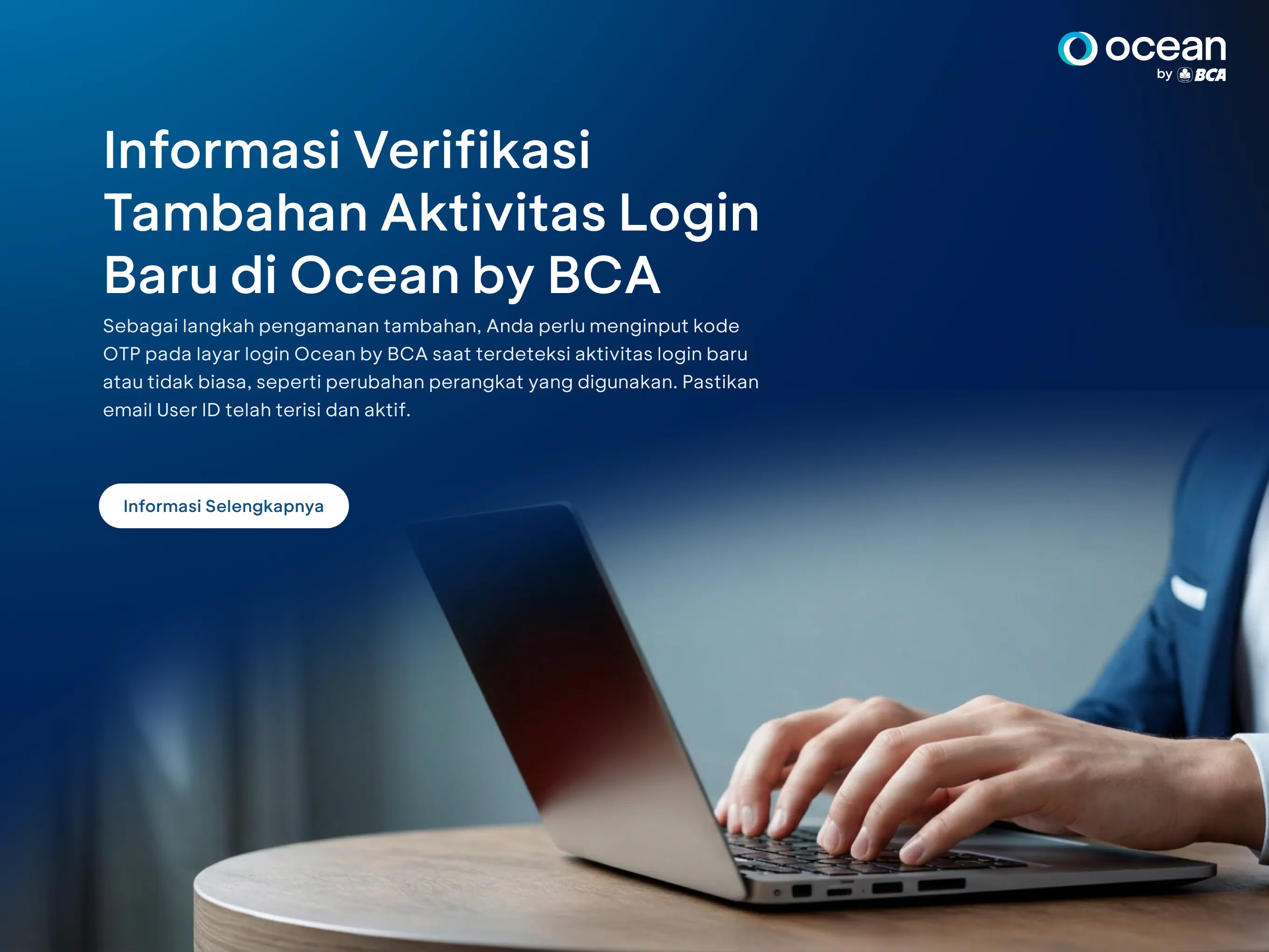 Informasi Verifikasi Tambahan Aktivitas Login Baru di Ocean by BCA
