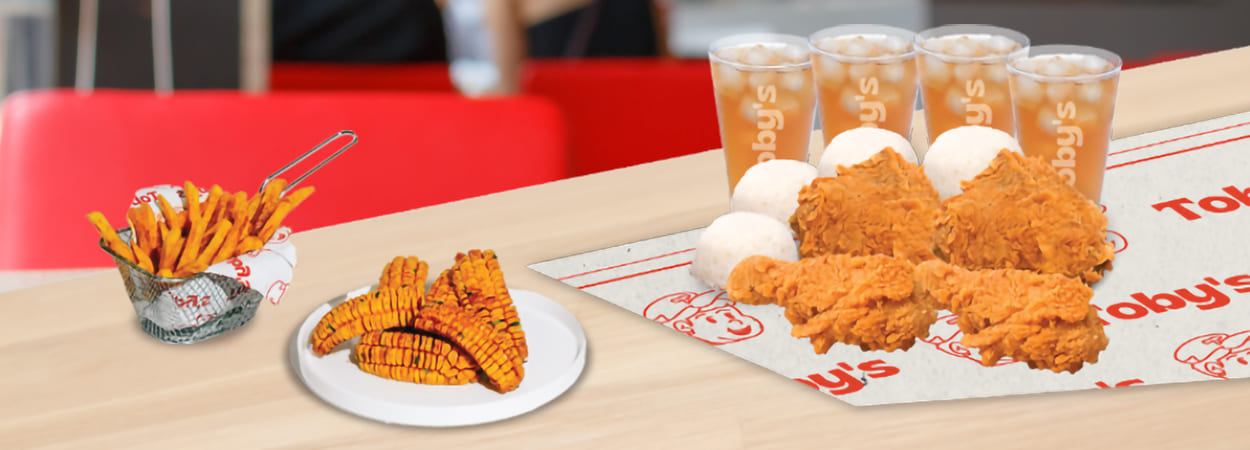 Toby’s Fried Chicken - Dapatkan 1 French Fries/Corn Ribs