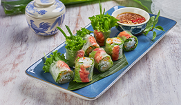 Dapatkan Fresh Roll with Shrimp/Deep Fried Spring Roll image