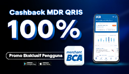 Cashback MDR (Merchant Discount Rate) BCA 100% image