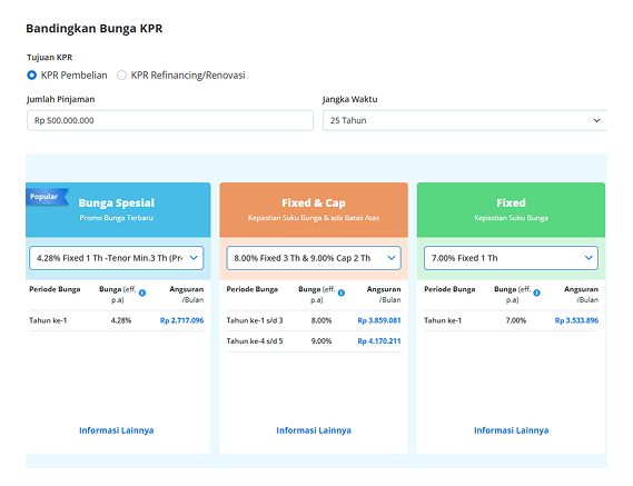 simulasi perbandingan bunga