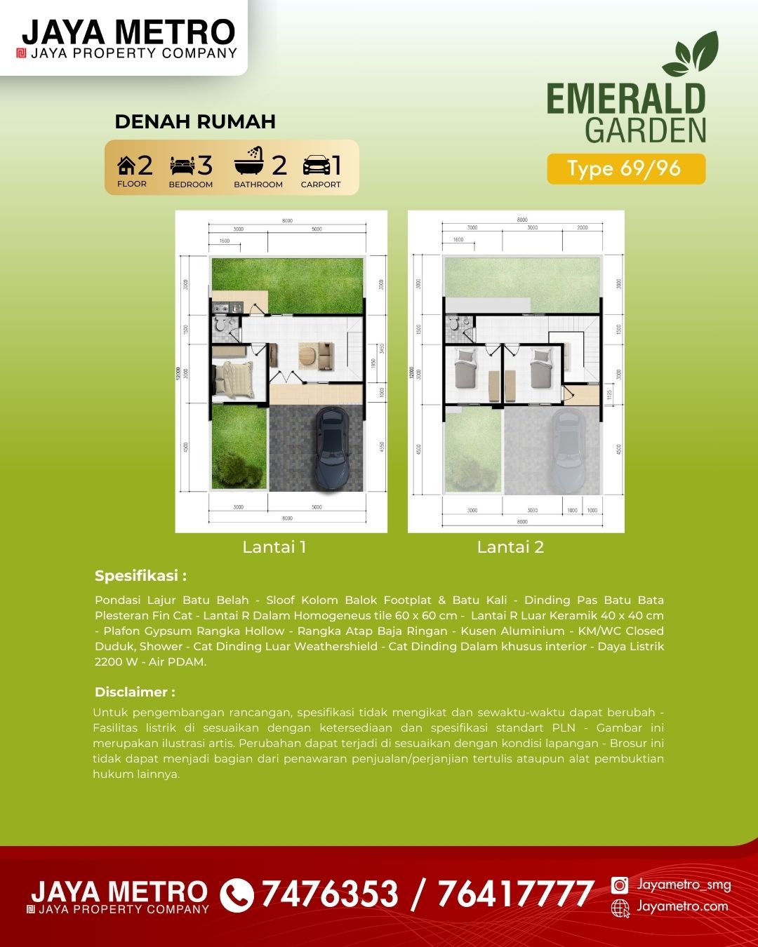 kawasan bukit kencana jaya - cluster emerald garden & ruko bkj