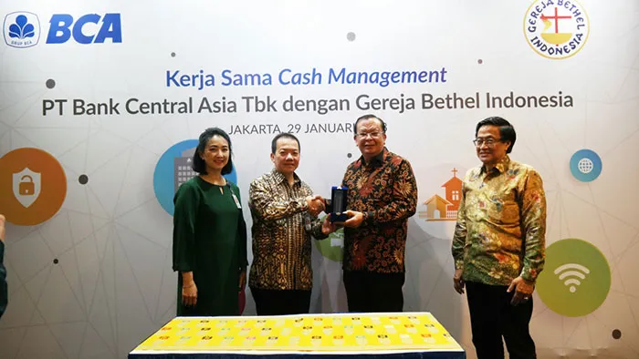BCA Tandatangani Kerja Sama Cash Management dengan Gereja Bethel Indonesia