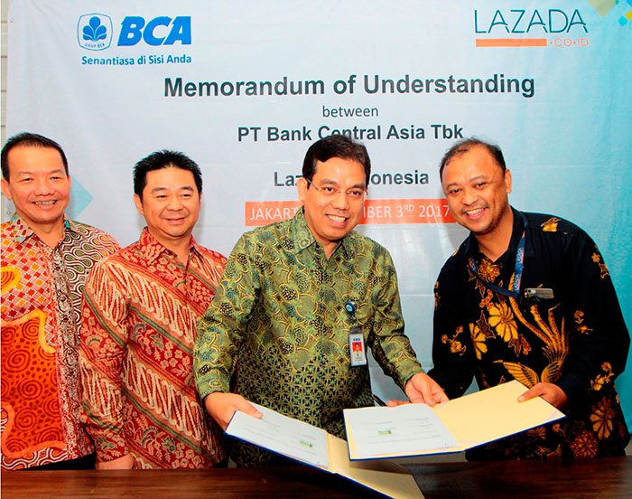 BCA Tandatangani MoU Pemberian Kredit bagi Seller Lazada