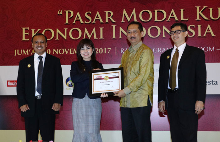 BCA Dinobatkan sebagai TOP Saham dan TOP Emiten 2017